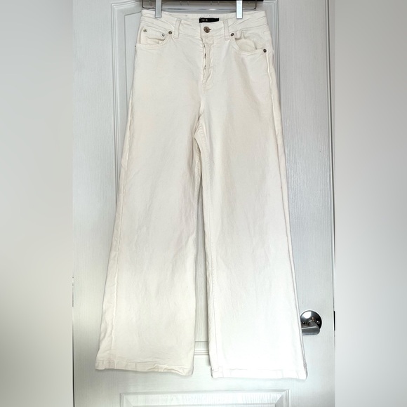 Maje High-Waisted Wide-Leg Jeans White, US 6 - Picture 5 of 16